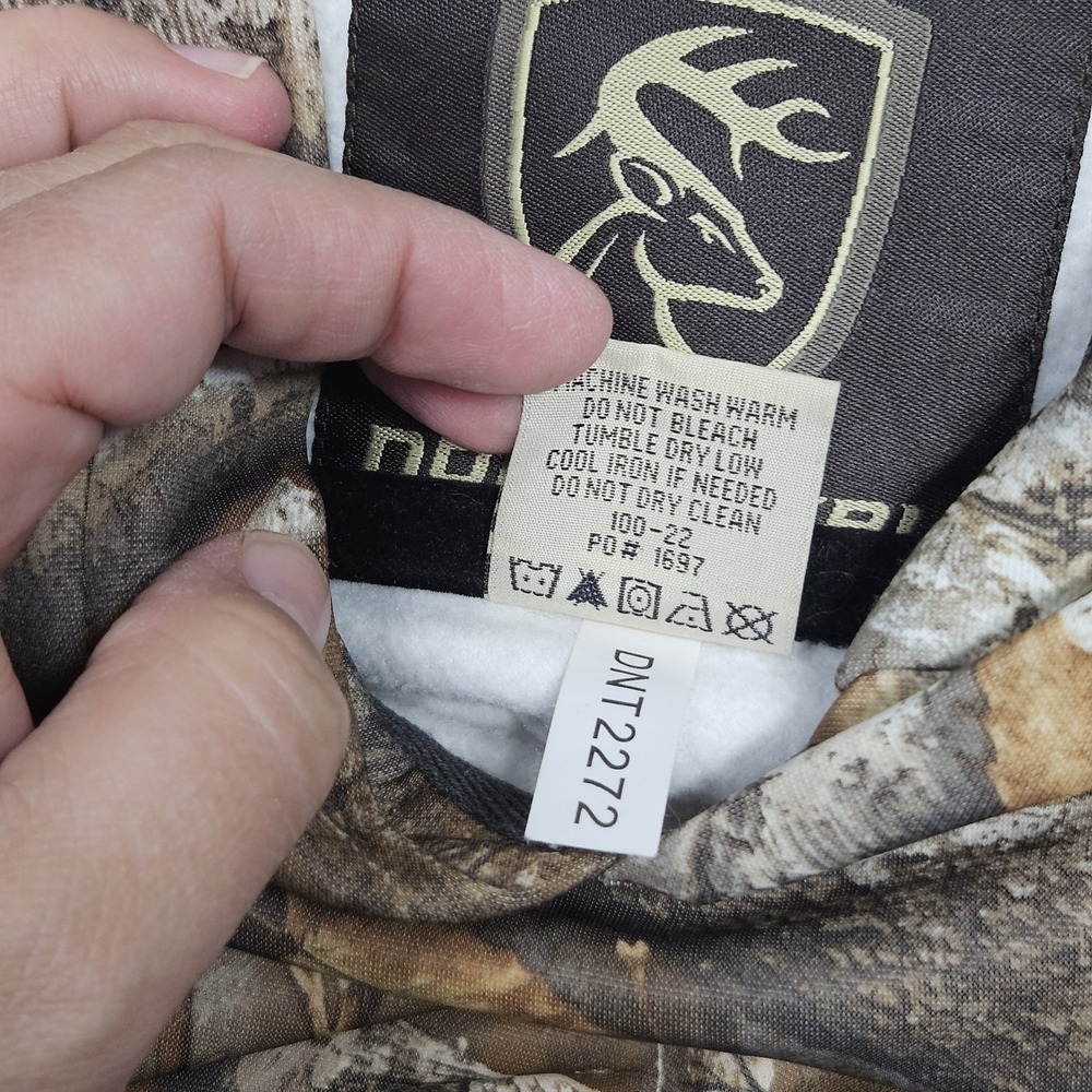 Non-Typical by Drake Camo Fleece Hoodie‎ Mossy Oak Bottom Land Mens Medium - Picture 4 of 10